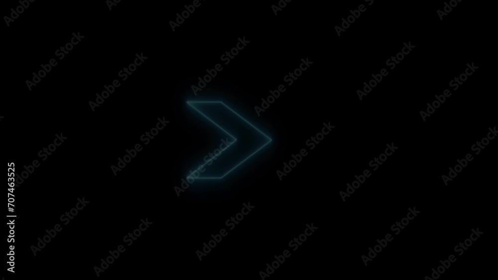 Abstract neon arrow loop loading icon and swipe arrow signal point animation Abstract neon arrow loop loading icon and swipe arrow signal point animation