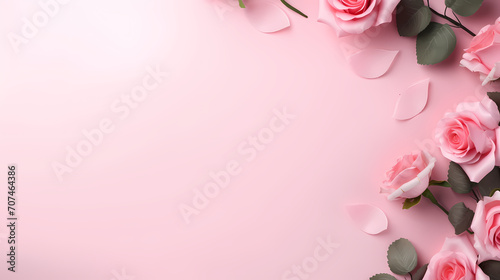 Beautiful pink rose bouquet flowers background isolated on white, symbol of Valentine's Day, wedding, love © jiejie