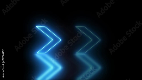 Wallpaper Mural Directional neon arrow icon animation.  Torontodigital.ca