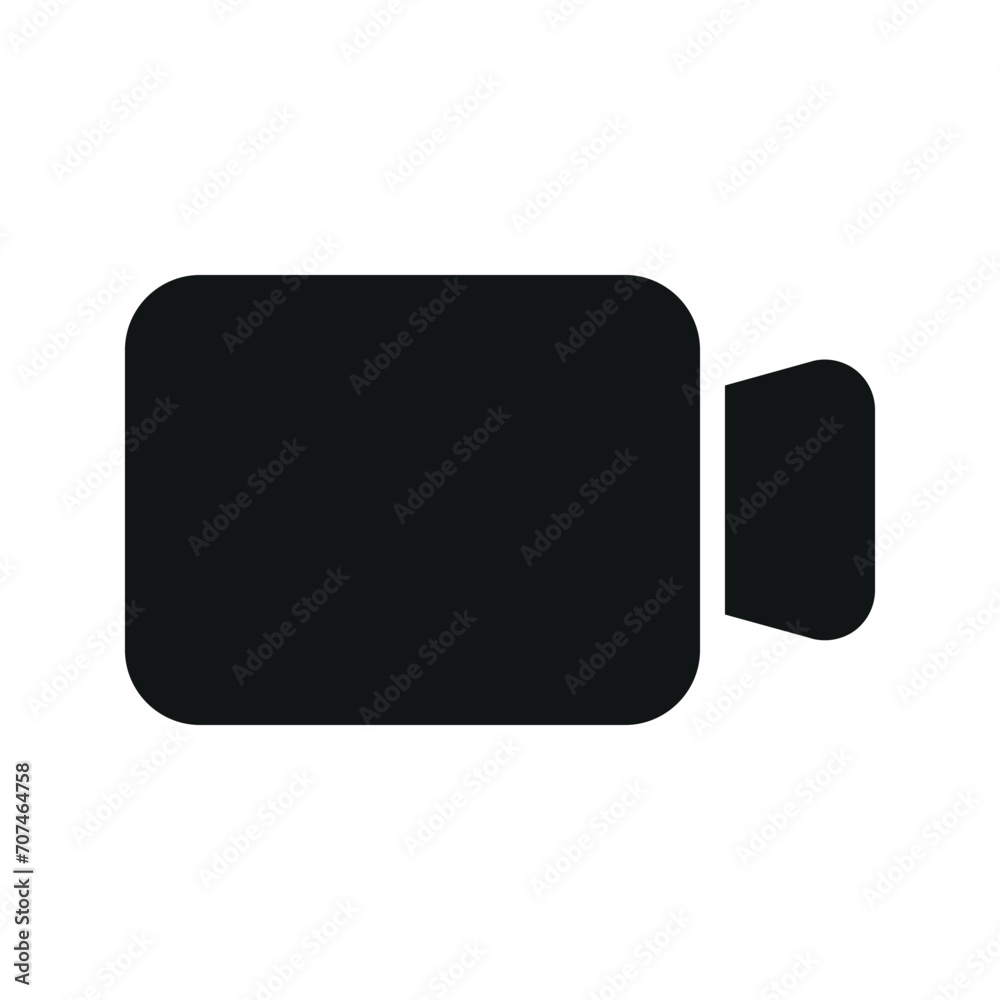 Illustration vector graphic icon of Video Camera. Solid Style Icon. Computer And Device Themed Icon. Vector illustration isolated on white background. Perfect for website or application design. Illustration vector graphic icon of Video Camera. Solid Style Icon. Computer And Device Themed Icon. Vector illustration isolated on white background. Perfect for website or application design.