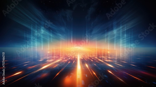  Abstract background that represents the limitless possibilities and horizons of IT technology in the future  pushing the boundaries of innovation