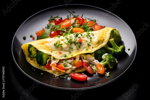 Egg white vegetable omelette