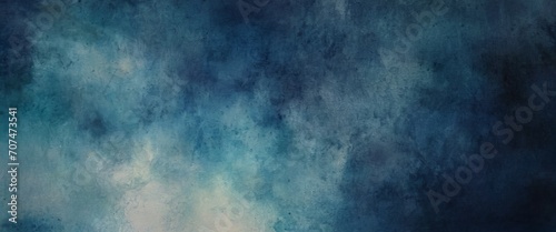 Abstract watercolor paint on turquoise and blue background with liquid liquid texture for background, banner