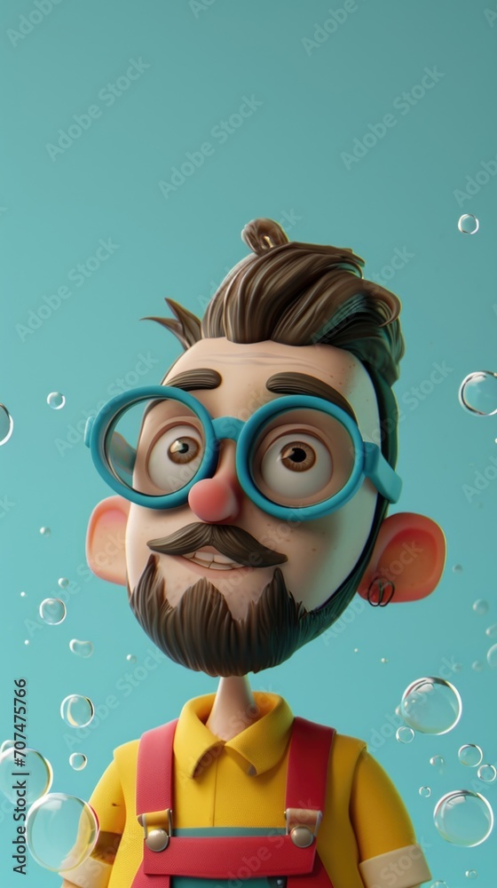 Cartoon digital avatars of Aquatic Steward