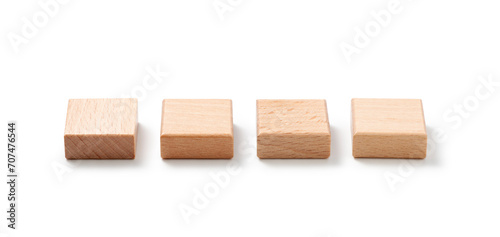 wooden blocks isolated on white background