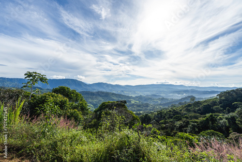 Beautiful viewpoint in Costa Rica early in the morning banner header photograph