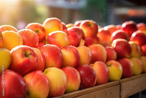 fresh apples at the market