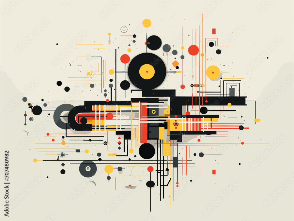 Obraz premium abstract music background with speakers