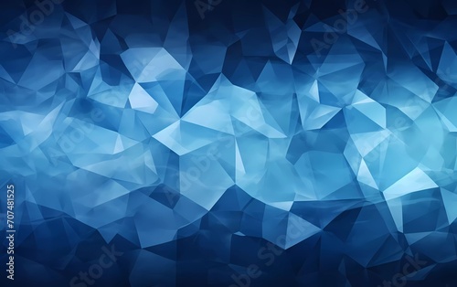 Geometric dark blue ice texture background. generative ai