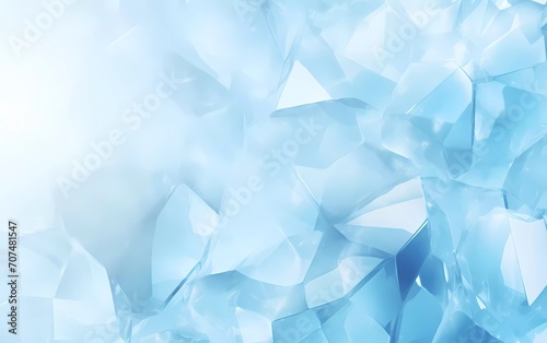Geometric light blue ice texture background. generative ai
