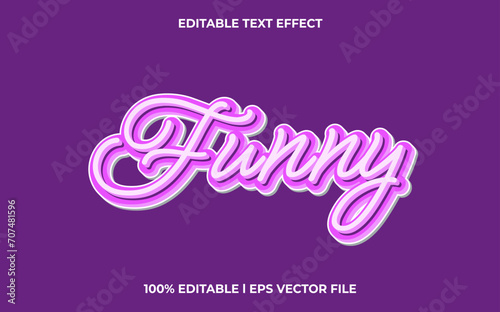 Funny editable font. typography template text effect. lettering vector illustration logo