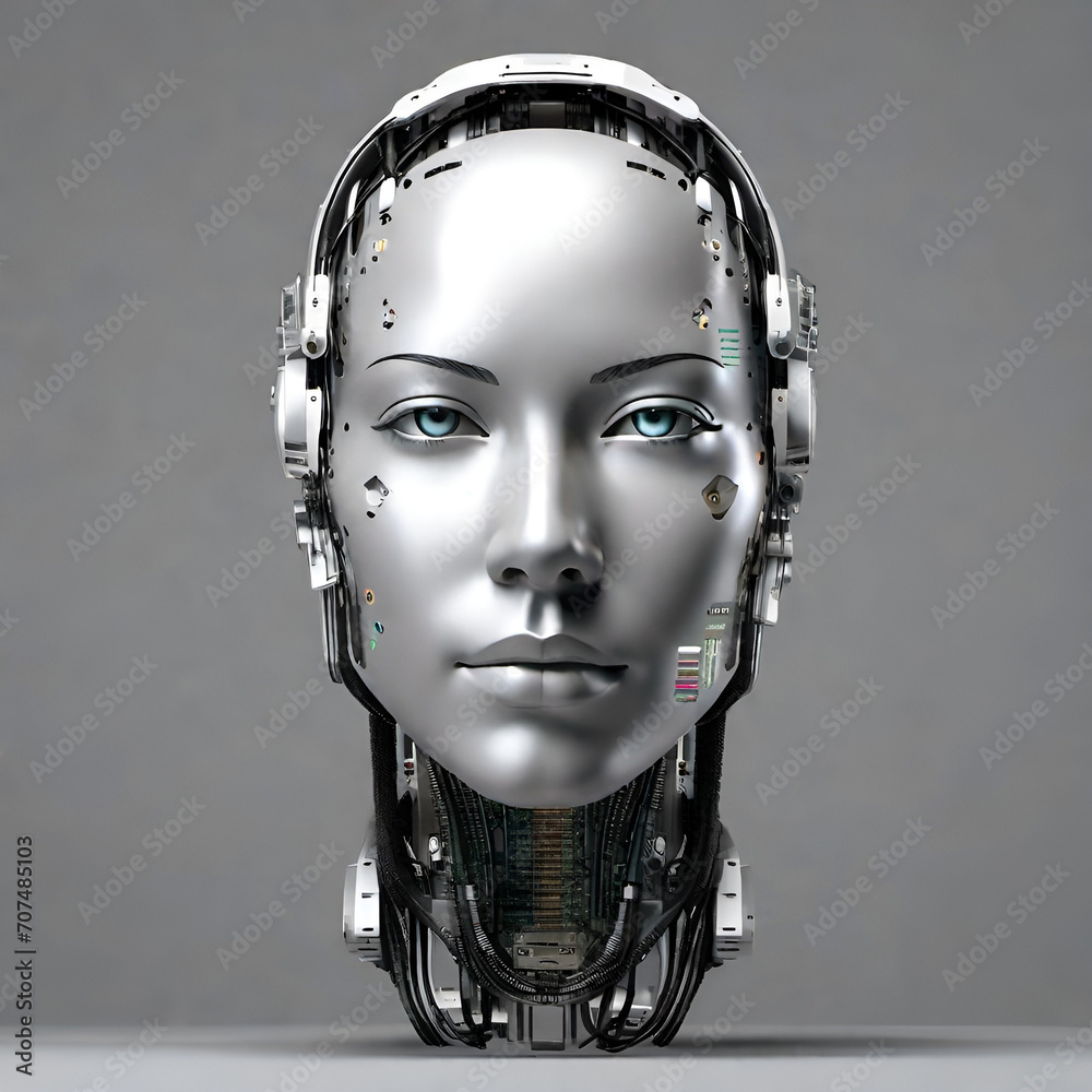 artificial intelligence - robot head - AI artificial intelligence - robot head - AI