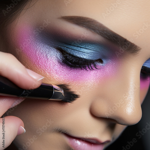A Close up, Macro of an Eyeshadow, Fashion Look