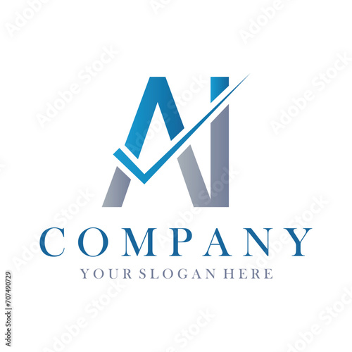 Free Download AI Letter Logo Design Template Vector. Creative initials letter AI logo concept. - GFXLoad
