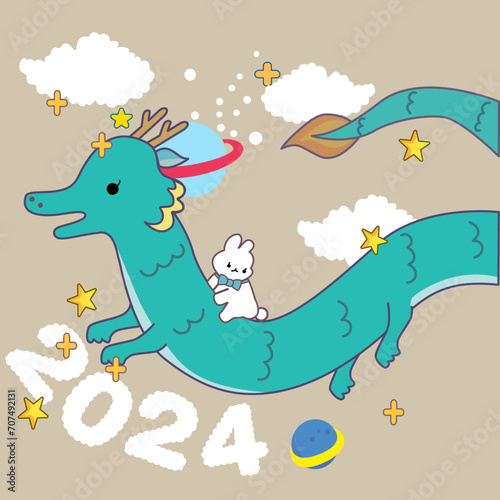 dinosaur cartoon  Chinese new year  Chinese new year of dragon  dragon 2024