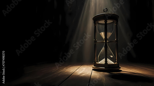 Fotografia solitary antique hourglass