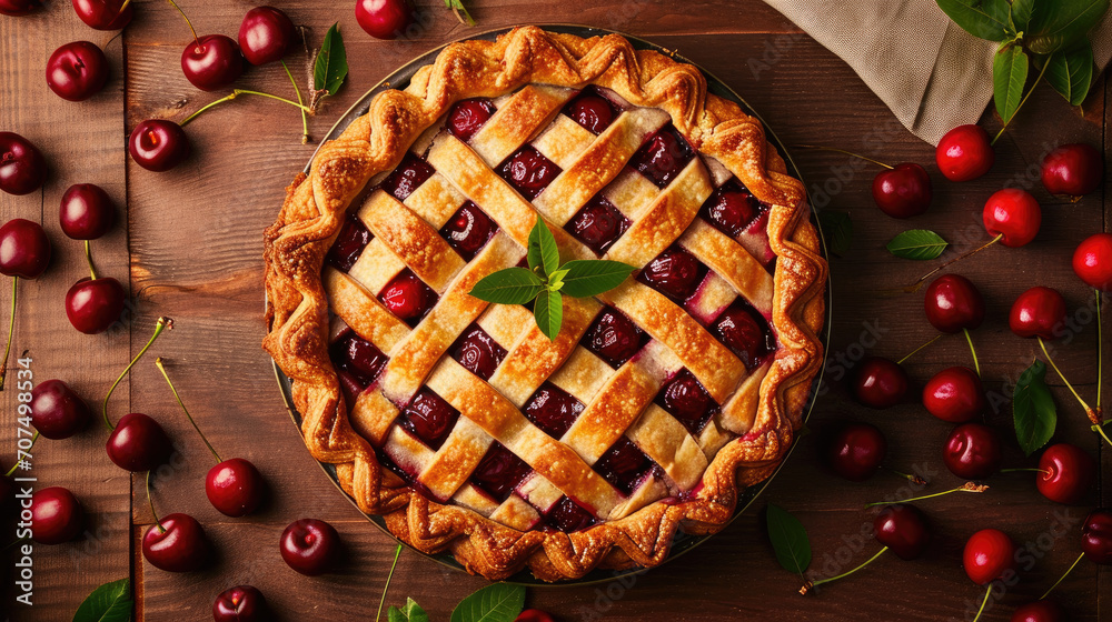 Cherry Pie Lattice: Artistic Monogram Design