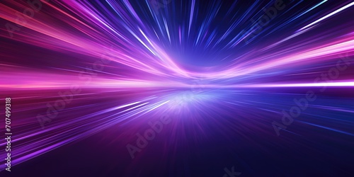 a bright line of light in purple and blue. generative AI