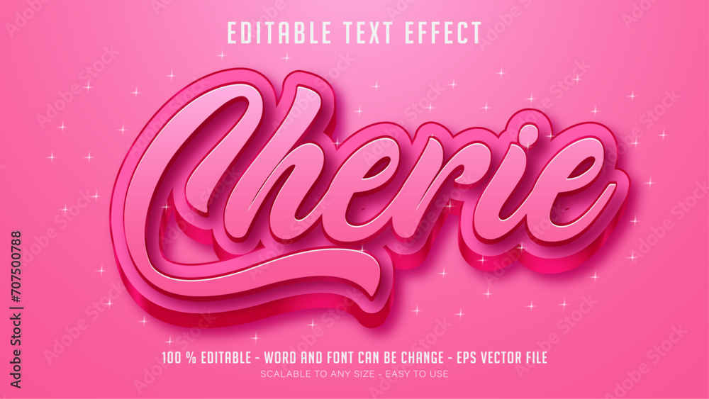cherie editable text effect