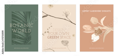 Botanical poster template d...