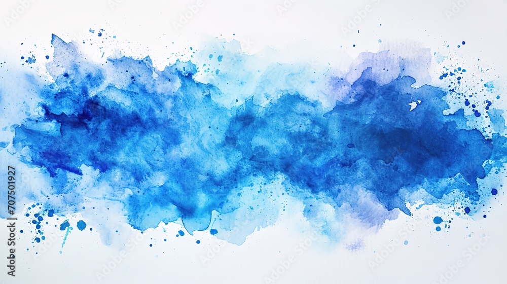 Abstract watercolor palette of blue colors, mix color, background