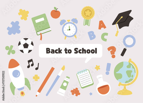 education template and variety stationery clipart