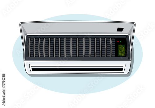 Air Conditioner Evaporator Design Illustration vector eps format , suitable for your design needs, logo, illustration, animation, etc.