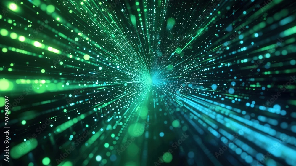 Digital technology speed connect blue and green background Digital technology speed connect blue and green background