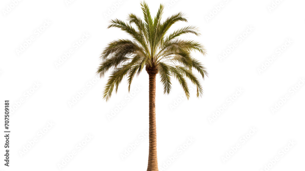  palm tree isolated on white background,beautiful coconut tree
