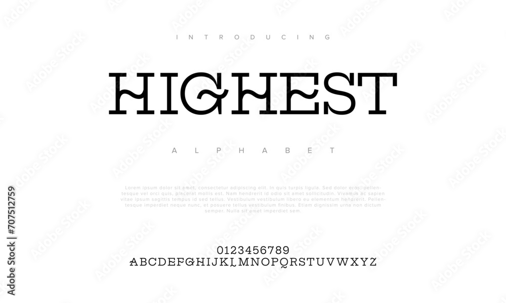 Highest creative modern urban alphabet font. Digital abstract moslem, futuristic, fashion, sport, minimal technology typography. Simple numeric vector illustration