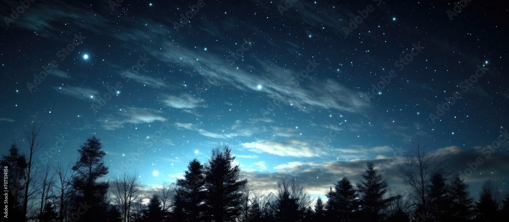 Starry sky, with nighttime background