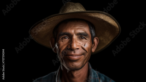 cattle producer, farmer, cattle farm background, brazilian farmer style, landscape 