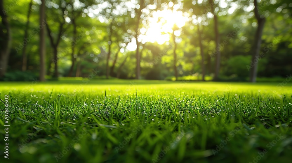 Green lawn and trees background with copyspace. Nature background concept Green lawn and trees background with copyspace. Nature background concept
