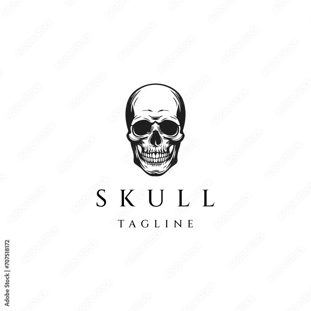 Skull logo design vector template