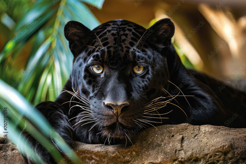 The sheer elegance of the Panther in a moment of repose