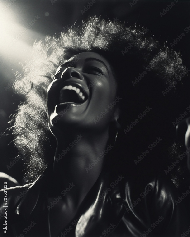 Laughing woman portrait