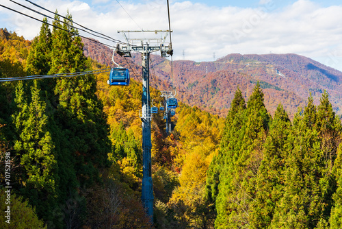 日本の風景　新潟県湯沢町　苗場ドラゴンドラの紅葉	 photo