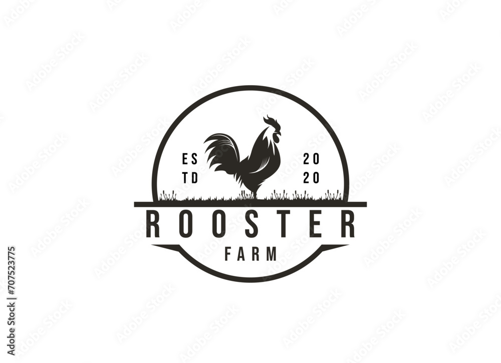 Minimalist and Simple Chicken Farm Logo. For business template illustration. Chicken mascot logo vector, Illustration of chicken. Minimalist and Simple Chicken Farm Logo. For business template illustration. Chicken mascot logo vector, Illustration of chicken.