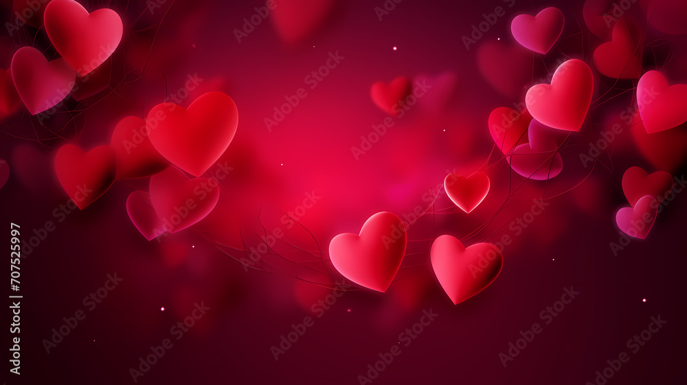 Romantic heart shaped Valentine's Day background for background, cards, flyers, posters, banners and cover designs etc.