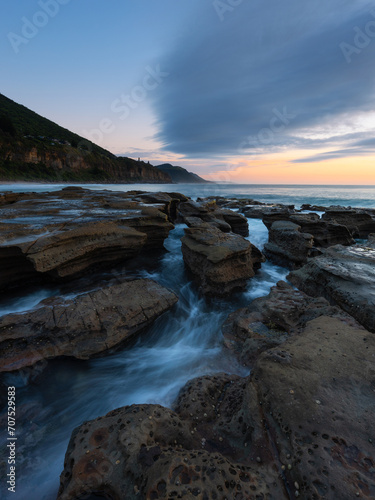 Cloudy morning view at Coalcliff, Sydney, Australia.