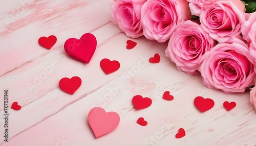 pink roses and heart