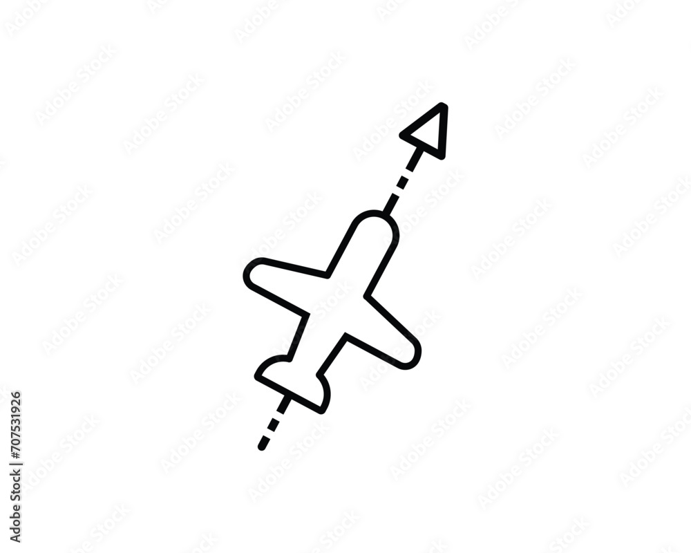 Airplane direction icon vector symbol design illustration Airplane direction icon vector symbol design illustration