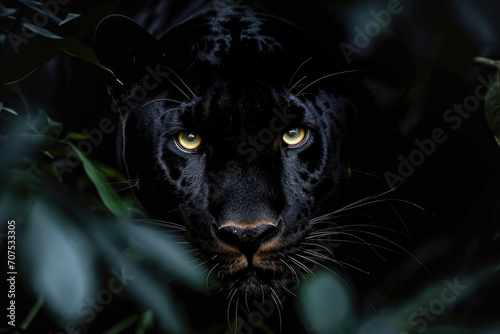 The mysterious world of the Panther with its nocturnal stare