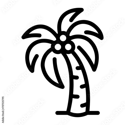 palm tree Line Icon