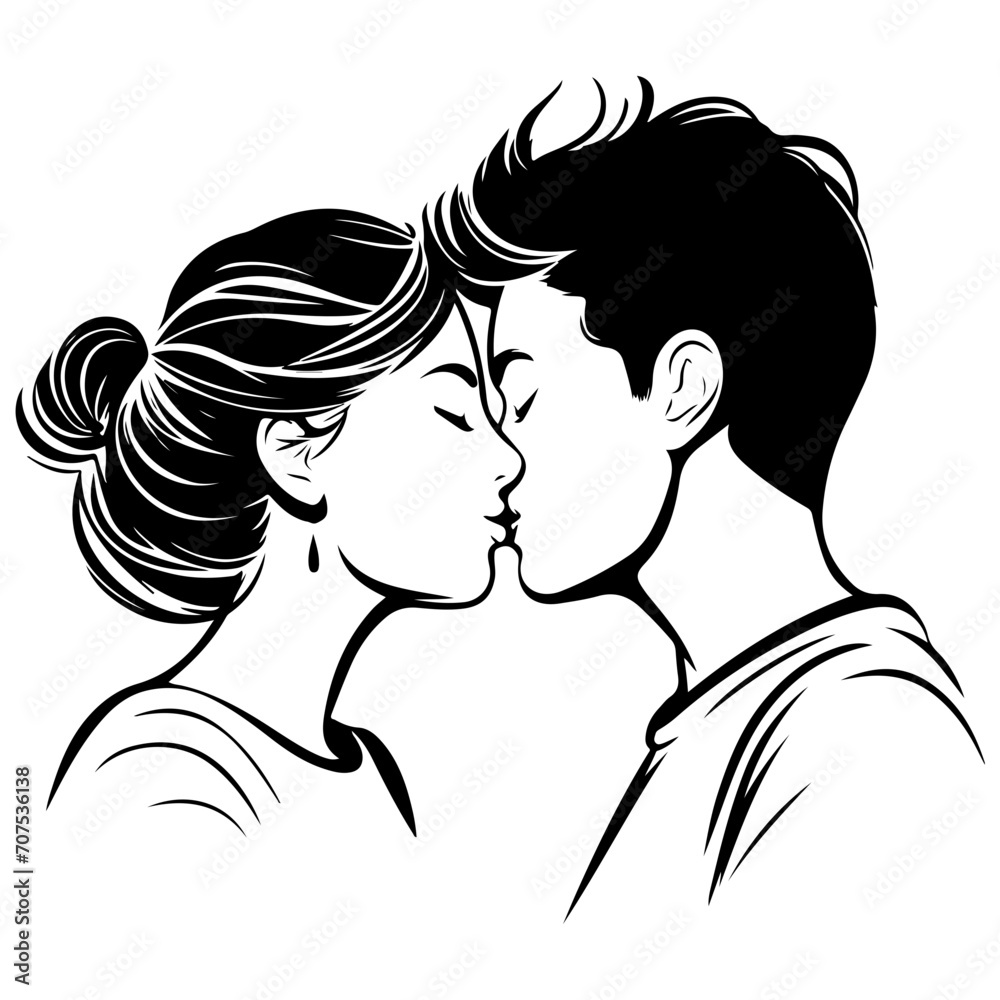 romantic couple kissing-2