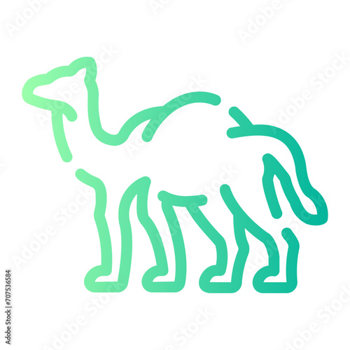 camel Line Gradient Icon