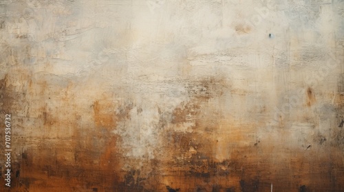 A closeup look at a waterstained painting, with blurred brush strokes and discolored patches, representing the theme of decay and neglect.