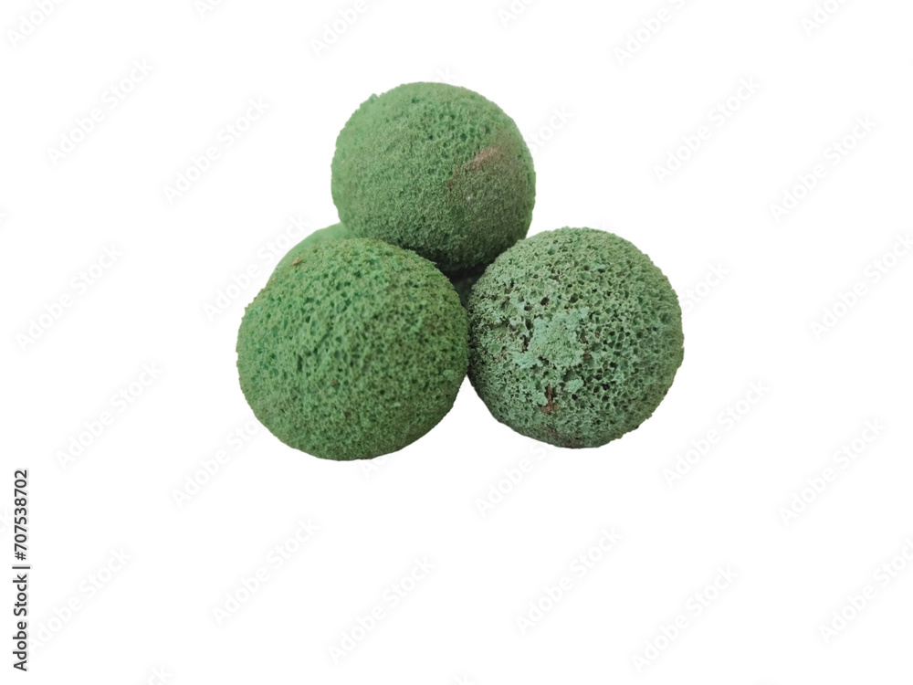 Small Green Sponge Ball, on Transparent Background Small Green Sponge Ball, on Transparent Background
