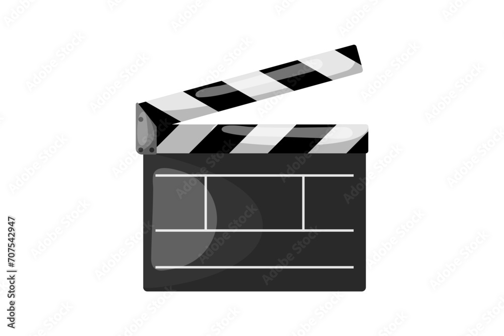 Fototapeta premium Clapboard Functional Information Sticker Design