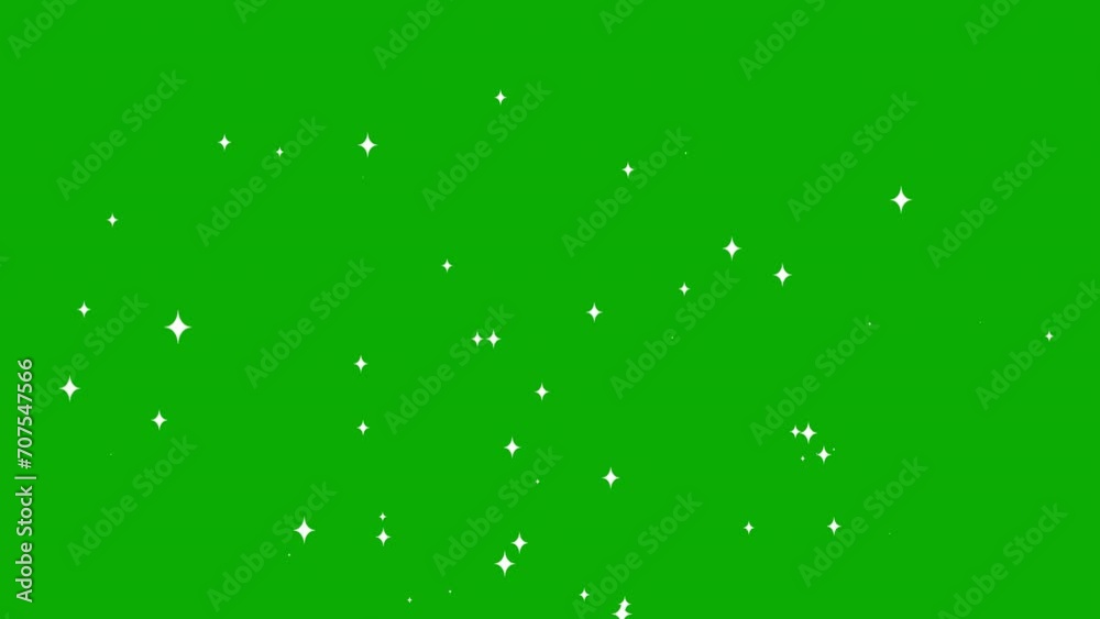 Twinkling stars fountain on green screen background Twinkling stars fountain on green screen background